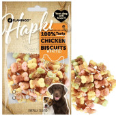 Лакомство за куче Flamingo Hapki small biscuits with chicken - бисквитки, обвити със натурално пилешко месо